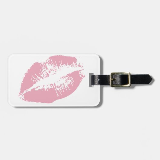 Bagagelabel van zoete roze lips (Voorkant horizontaal)