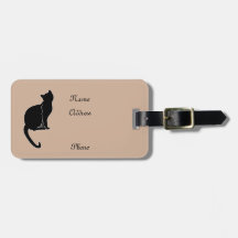 Bagagelabel van zwarte katten