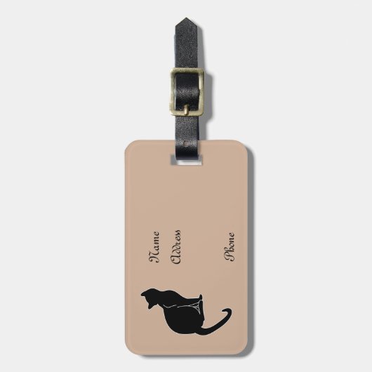 Bagagelabel van zwarte katten (Voorkant verticaal)