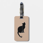 Bagagelabel van zwarte katten (Achterkant verticaal)
