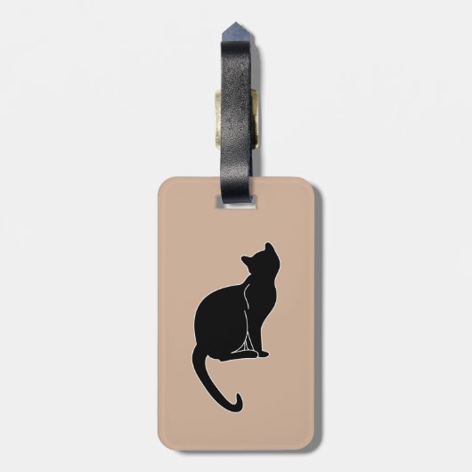 Bagagelabel van zwarte katten (Achterkant verticaal)