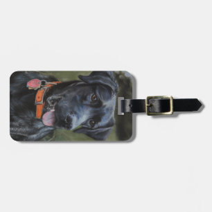 Bagagelabel van zwarte labrador