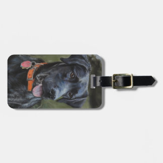 Bagagelabel van zwarte labrador