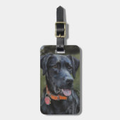 Bagagelabel van zwarte labrador (Voorkant verticaal)