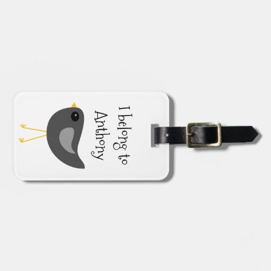 Bagagelabel van zwarte vogelpest (Voorkant horizontaal)