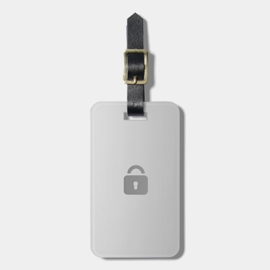 Bagagelabel vergrendelen met lederen riem (Voorkant verticaal)