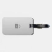 Bagagelabel vergrendelen met lederen riem (Achterkant horizontaal)