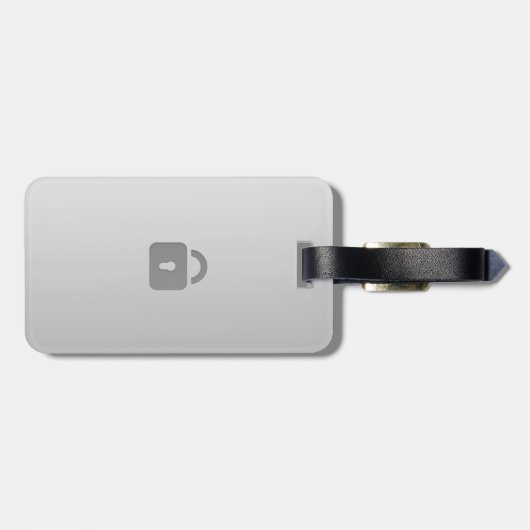 Bagagelabel vergrendelen met lederen riem (Achterkant horizontaal)