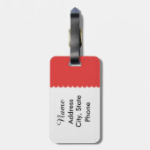 Bagagelabel Vintage Image (Achterkant verticaal)