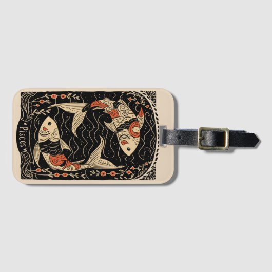 Bagagelabel Vissen Hemelse Zodiac Art (Voorkant (horizontaal))