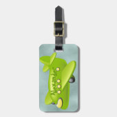 Bagagelabel vliegtuig (personaliseer) (Voorkant verticaal)