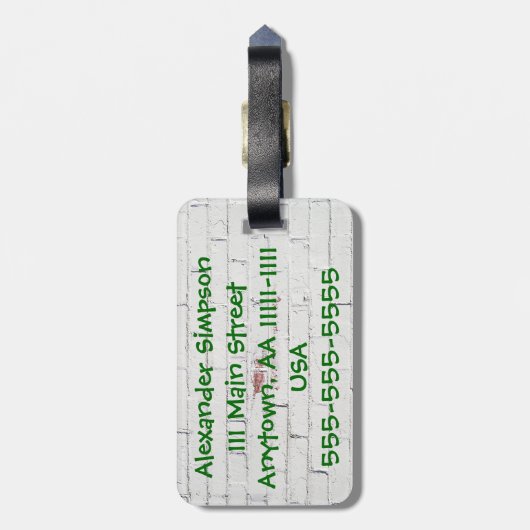 Bagagelabel vliegtuig (personaliseer) (Achterkant verticaal)