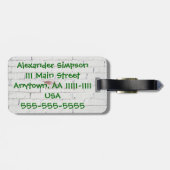 Bagagelabel vliegtuig (personaliseer) (Achterkant horizontaal)