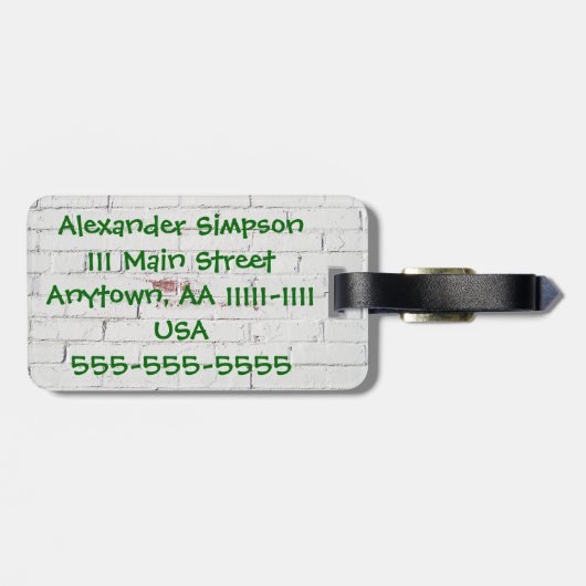 Bagagelabel vliegtuig (personaliseer) (Achterkant horizontaal)