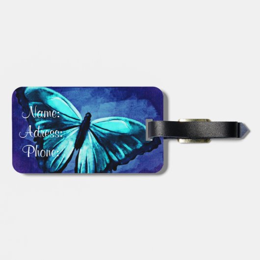 bagagelabel/vlinder bagagelabel (Achterkant horizontaal)