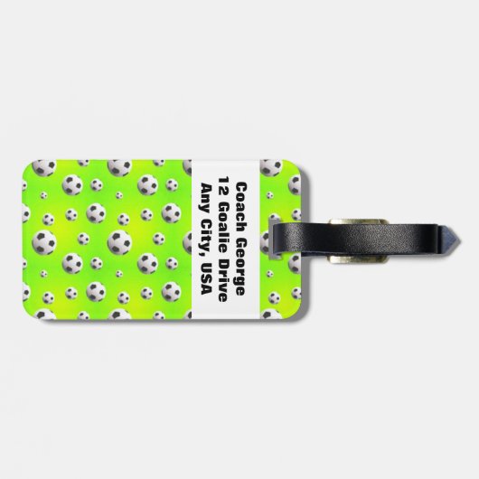 Bagagelabel Voetbal (Achterkant horizontaal)
