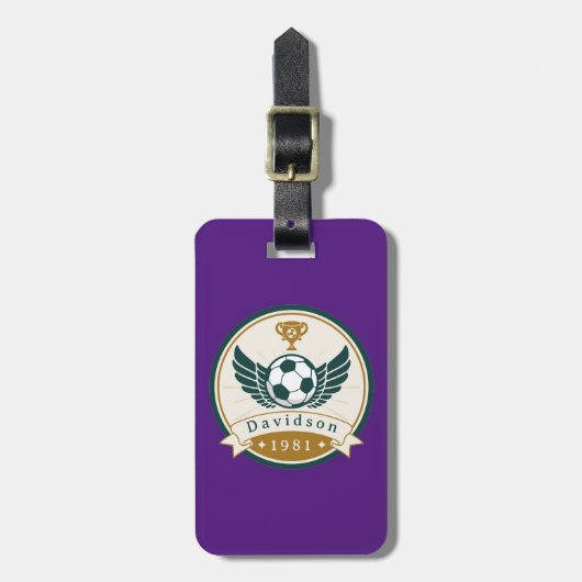 Bagagelabel - Voetbal - Gepersonaliseerd - Naam to (Voorkant verticaal)