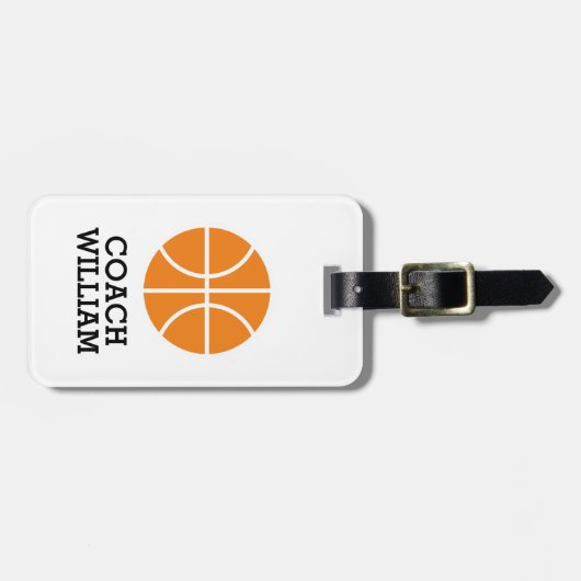 Bagagelabel voor aangepast reizen voor basketbalsp (Voorkant horizontaal)