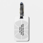 Bagagelabel voor aangepast reizen voor basketbalsp (Achterkant verticaal)