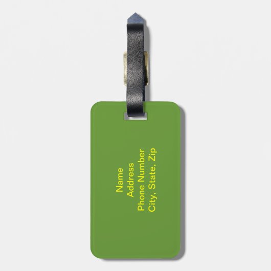 Bagagelabel voor aangepaste paarden (Achterkant verticaal)