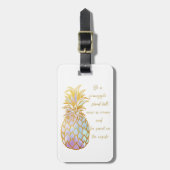 Bagagelabel voor ananas (Voorkant verticaal)