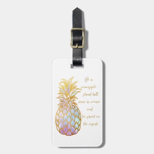 Bagagelabel voor ananas (Voorkant verticaal)