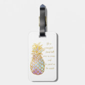 Bagagelabel voor ananas (Achterkant verticaal)