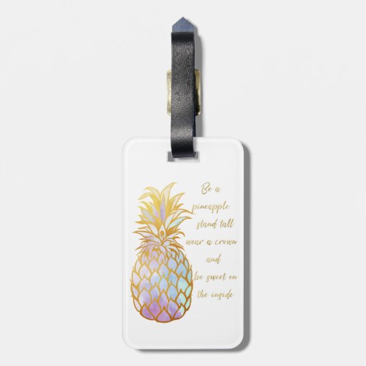 Bagagelabel voor ananas (Achterkant verticaal)