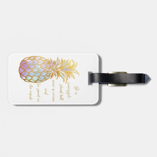 Bagagelabel voor ananas (Achterkant horizontaal)