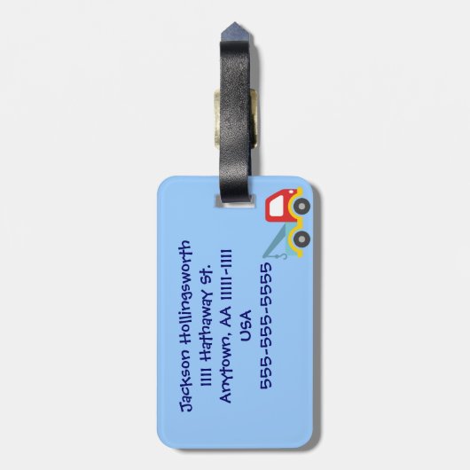 bagagelabel voor auto's en vrachtwagens (personali (Achterkant verticaal)