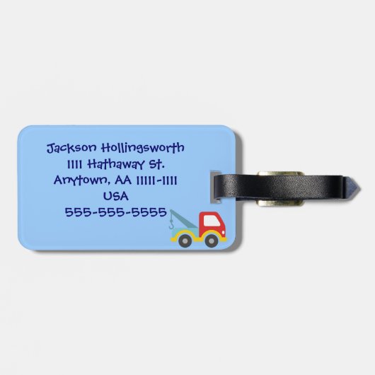 bagagelabel voor auto's en vrachtwagens (personali (Achterkant horizontaal)