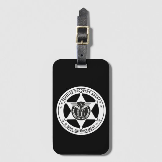 BAGAGELABEL VOOR BADGE VAN BORG-HANDHAVINGSAGENT (Voorkant (verticaal))