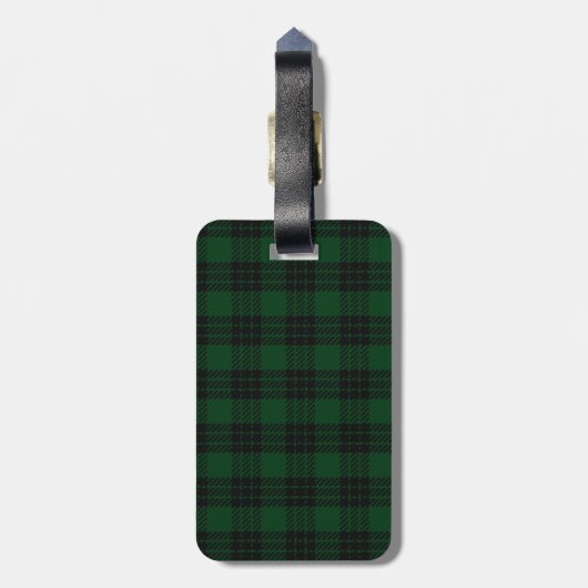 Bagagelabel voor Black & Green Graham Tartan (Achterkant verticaal)
