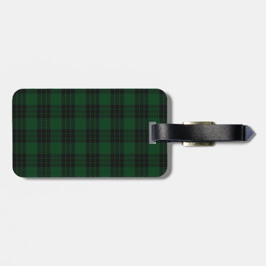 Bagagelabel voor Black & Green Graham Tartan (Achterkant horizontaal)