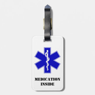 Bagagelabel voor cortisol Pump Vertical Medicinal