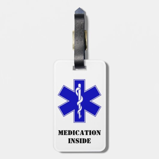 Bagagelabel voor cortisol Pump Vertical Medicinal (Achterkant verticaal)