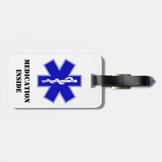 Bagagelabel voor cortisol Pump Vertical Medicinal (Achterkant horizontaal)