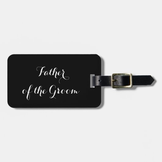 Bagagelabel voor de vader van de Groom (Voorkant horizontaal)