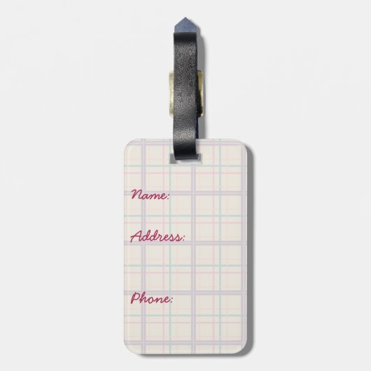 Bagagelabel voor de zomerperiode (Achterkant verticaal)