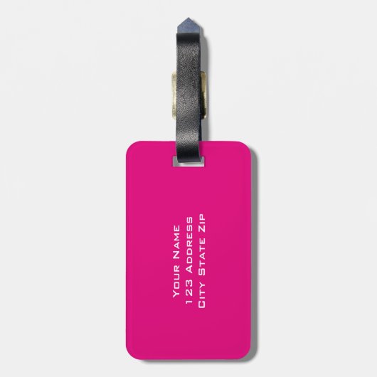 Bagagelabel voor gepersonaliseerd monogram voor vr (Achterkant verticaal)