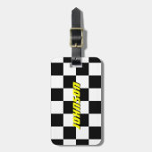 Bagagelabel voor gepersonaliseerde gerangschikte v (Voorkant verticaal)