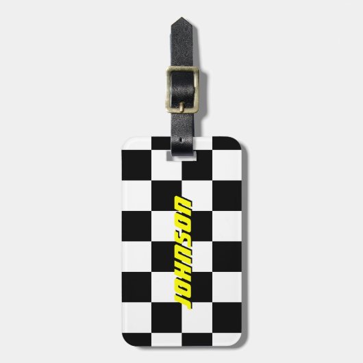 Bagagelabel voor gepersonaliseerde gerangschikte v (Voorkant verticaal)