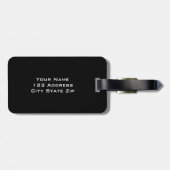 Bagagelabel voor gepersonaliseerde reis met gestre (Achterkant horizontaal)