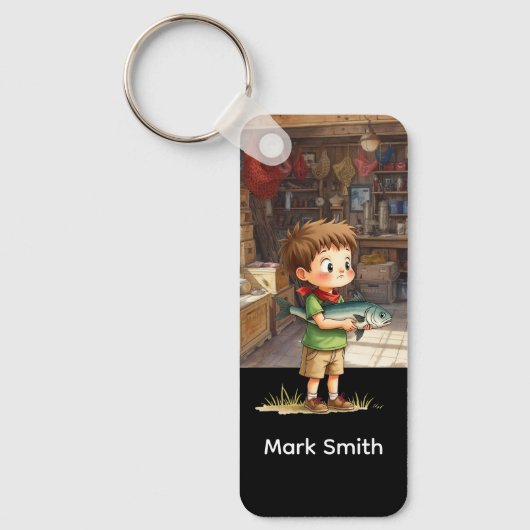 bagagelabel voor Gevist liefhebbers Sleutelhanger (Voorkant)