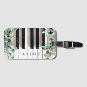 bagagelabel voor groen pianoontwerp