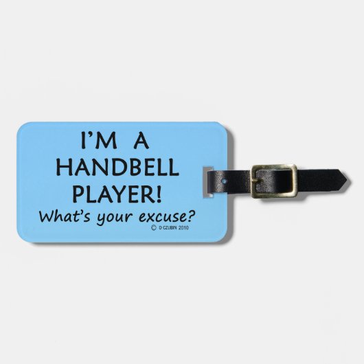 Bagagelabel voor handbelspeler (Voorkant horizontaal)
