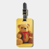 Bagagelabel voor het drukken van teddybeer (Voorkant verticaal)
