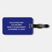 Bagagelabel voor het leven van katten en Zeeen (Achterkant horizontaal)