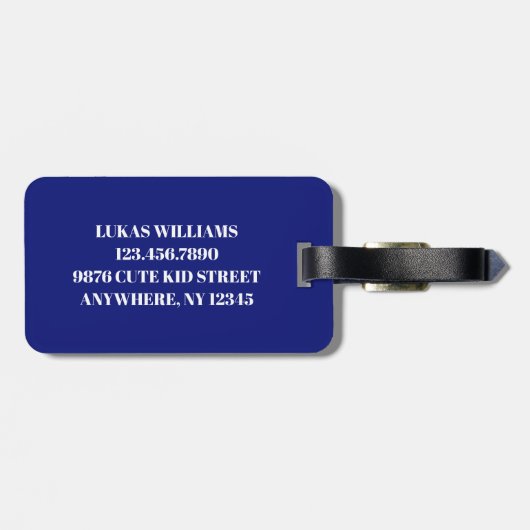 Bagagelabel voor het leven van katten en Zeeen (Achterkant horizontaal)