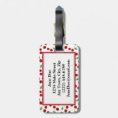 Bagagelabel voor het ontwerp van kersen (Achterkant verticaal)